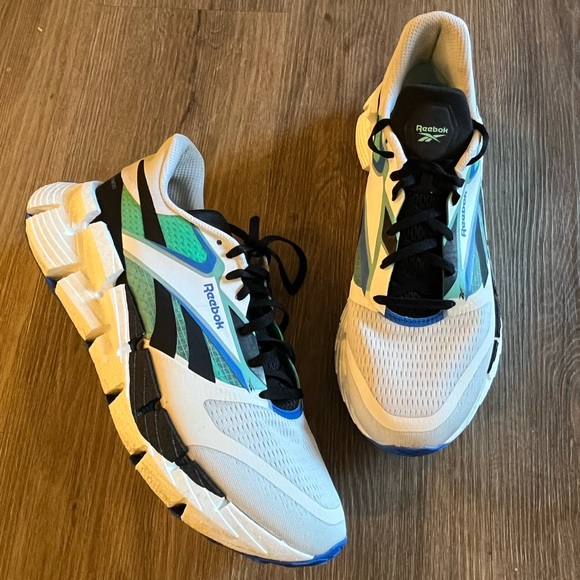Reebok Men’s FloatZig 1 Shoes Sz(11) White/Black/Mint 100206594 no box pre own - Picture 1 of 10